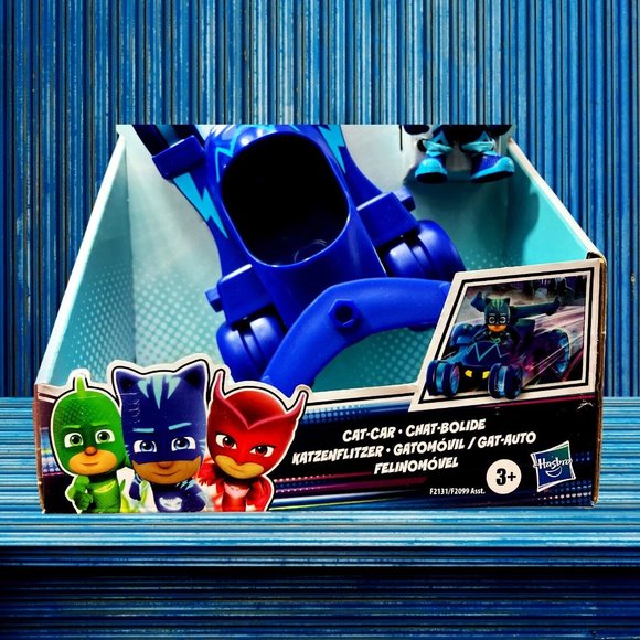 PJ MASKS Blue Cat-Car with Catboy Super Hero Action Figure Toy Brand New - Picture 5 of 5